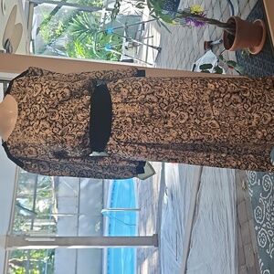 Floral Black and White Dress Vintage 3/4